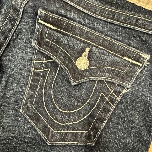 True Religion Jeans with Rhinestone buttons - Picture 5 of 7